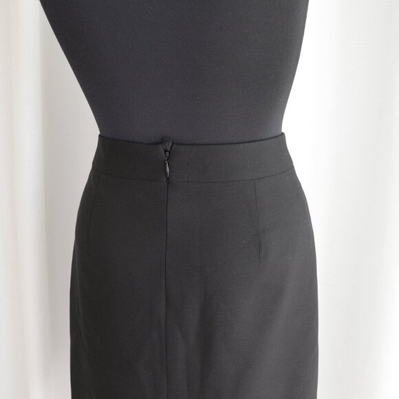 Brooks Brothers Black Silk Wool Tailored Pencil Skirt Loro Piana Sz 4 - Picture 8 of 11